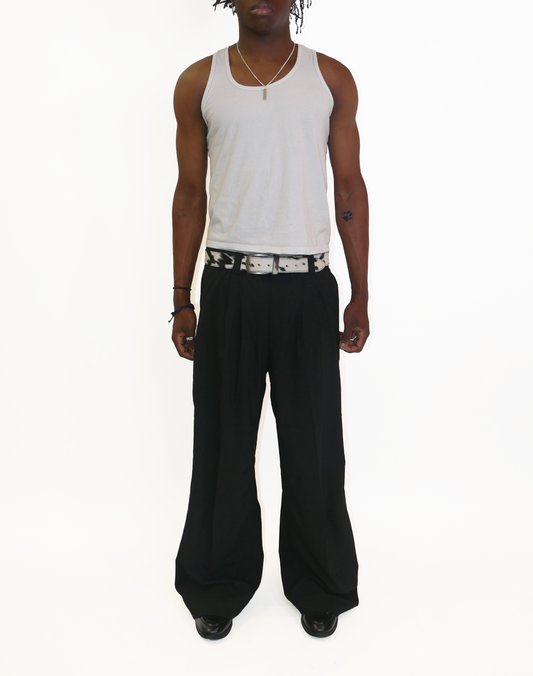Cowhide Belt (Black & White)